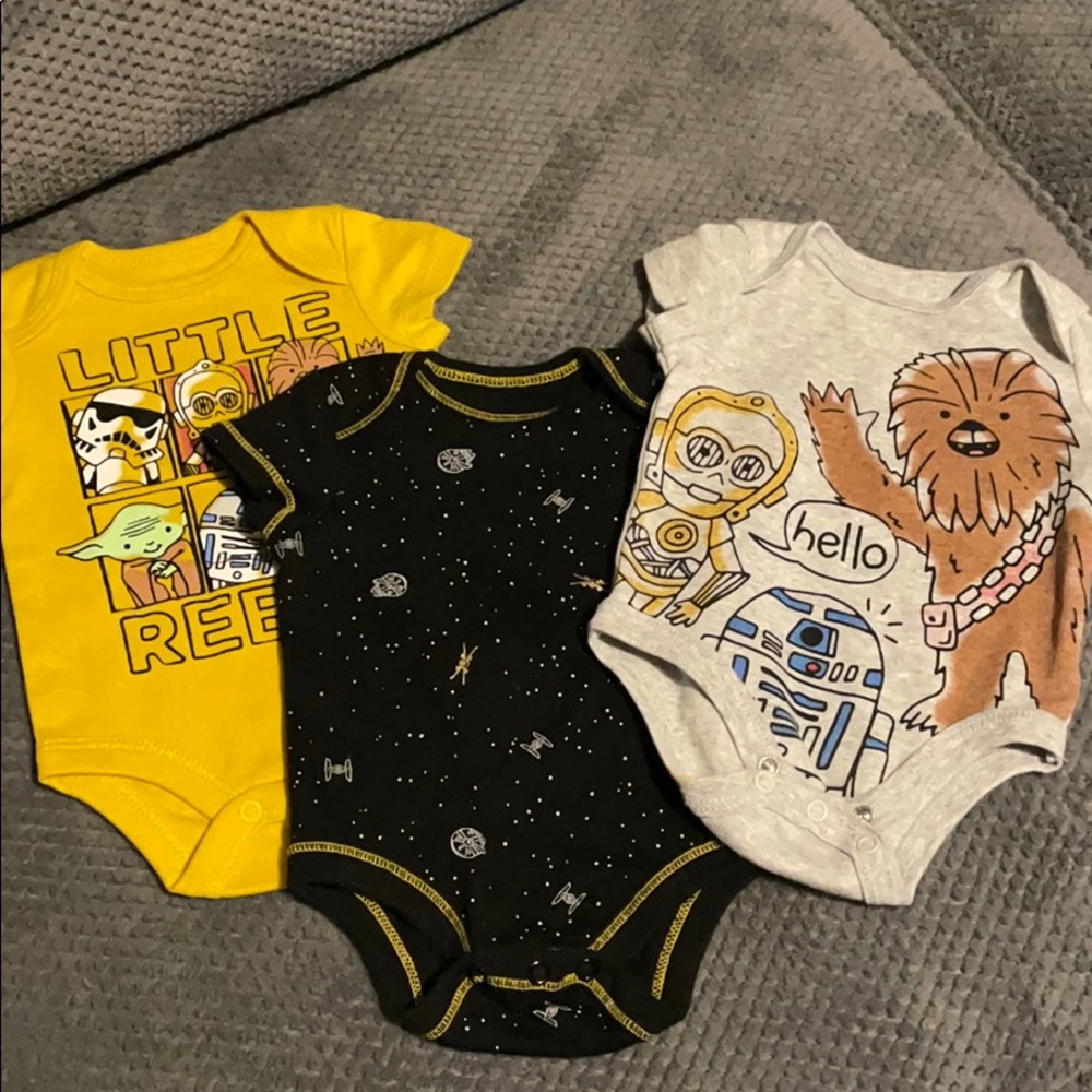 3 Star Wars Onesies